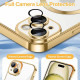 Techsuit iPhone 15 - Luxury Crystal MagSafe - Θήκη Σιλικόνης - Gold