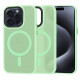 Techsuit iPhone 15 Pro - HaloFrost MagSafe - Σκληρή Θήκη με Πλαίσιο Σιλικόνης - Light Green