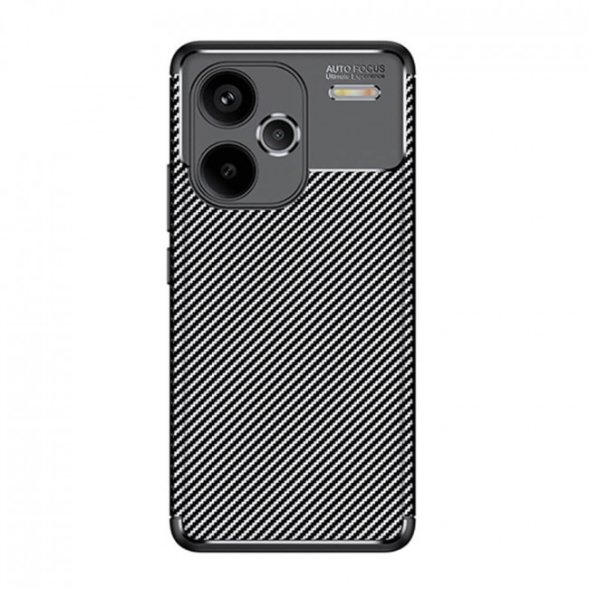 Techsuit Xiaomi Redmi Note 13 Pro+ 5G - CarbonFiber - Θήκη Σιλικόνης - Black