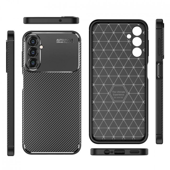 Techsuit Samsung Galaxy A15 4G / A15 5G - CarbonFiber - Θήκη Σιλικόνης - Black