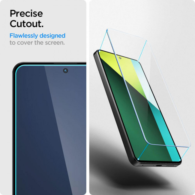 Spigen Xiaomi Redmi Note 13 Pro 5G / Poco X6 - Glas.tR Slim - Προστασία Οθόνης - Αντιχαρακτικό Γυαλί - 2 Τεμάχια - Διάφανο