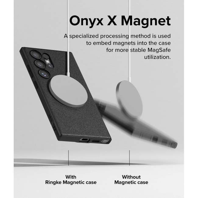 Ringke Samsung Galaxy S24 Ultra - Onyx MagSafe - Θήκη Σιλικόνης - Black