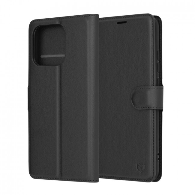 Techsuit Xiaomi Redmi 13C 4G / 13C 5G / Poco M6 5G / C65 - Leather Folio - Θήκη Πορτοφόλι από Δερματίνη με Stand - Black