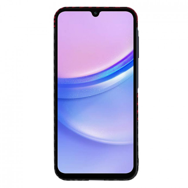 Techsuit Samsung Galaxy A15 4G / A15 5G Σκληρή Θήκη Carbonite FiberShell - Red Vortex