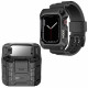 Lito Λουράκι Apple Watch 7 / 8 / 9 45mm Metal RuggedArmor Case with Watchband - Black