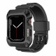 Lito Λουράκι Apple Watch 7 / 8 / 9 45mm Metal RuggedArmor Case with Watchband - Black