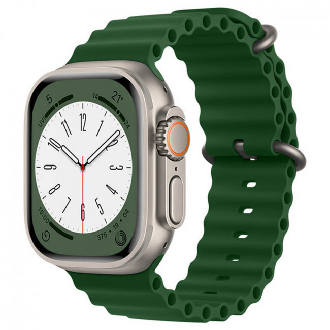 Techsuit Λουράκι Apple Watch 2 / 3 / 4 / 5 / 6 / 7 / 8 / 9 / SE / SE 2 - 38 / 40 / 41 mm Watchband W038 Σιλικόνης - Army Green