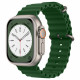 Techsuit Λουράκι Apple Watch 2 / 3 / 4 / 5 / 6 / 7 / 8 / 9 / SE / SE 2 - 38 / 40 / 41 mm Watchband W038 Σιλικόνης - Army Green