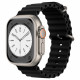 Techsuit Λουράκι Apple Watch 2 / 3 / 4 / 5 / 6 / 7 / 8 / 9 / 10 / SE - 38 / 40 / 41 / 42 mm Watchband W038 Σιλικόνης - Black