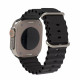 Techsuit Λουράκι Apple Watch 2 / 3 / 4 / 5 / 6 / 7 / 8 / 9 / SE / SE 2 - 38 / 40 / 41 mm Watchband W038 Σιλικόνης - Black