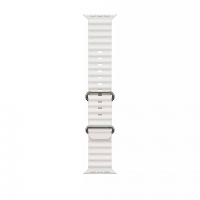 Techsuit Λουράκι Apple Watch 2 / 3 / 4 / 5 / 6 / 7 / 8 / 9 / 10 / SE - 38 / 40 / 41 / 42 mm Watchband W038 Σιλικόνης - White