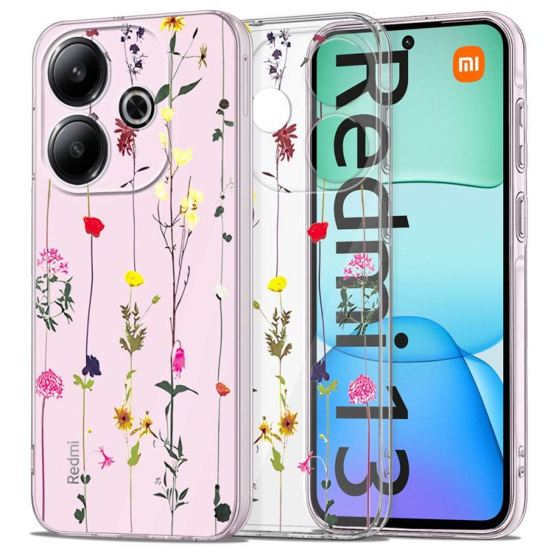 Tech-Protect Xiaomi Redmi 13 Flexair+ Λεπτή Θήκη Σιλικόνης - Garden Floral - Διάφανη