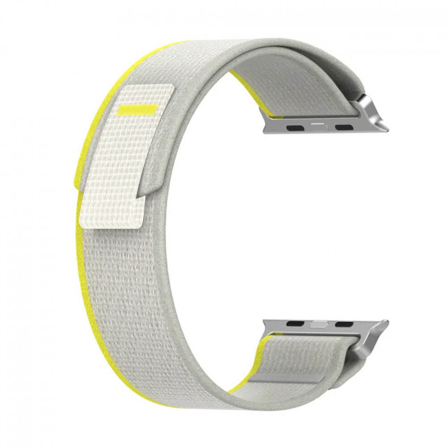 Techsuit Λουράκι Apple Watch 2 / 3 / 4 / 5 / 6 / 7 / 8 / 9 / 10 / SE - 38 / 40 / 41 / 42 mm Watchband W039 Nylon - Yellow / Gray