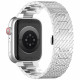 Techsuit Λουράκι Apple Watch 2 / 3 / 4 / 5 / 6 / 7 / 8 / 9 / 10 / SE - 38 / 40 / 41 / 42 mm Watchband από Ανοξείδωτο Ατσάλι W052 - Silver