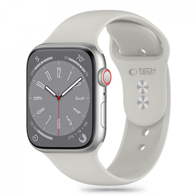 Tech-Protect Λουράκι Apple Watch 2 / 3 / 4 / 5 / 6 / 7 / 8 / 9 / SE / SE 2 / ULTRA / ULTRA 2 - 42 / 44 / 45 / 49 mm Silicone Σιλικόνης - Stone