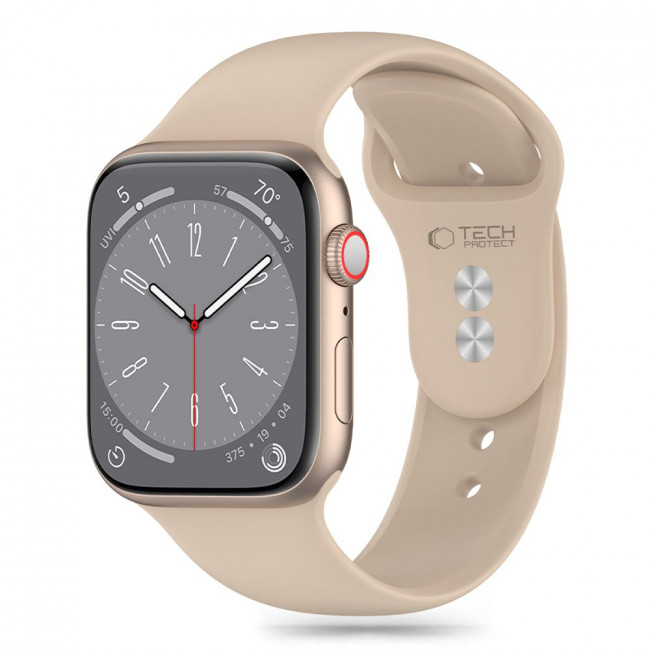 Tech-Protect Λουράκι Apple Watch 4 / 5 / 6 / 7 / 8 / 9 / 10 / SE - 40 / 41 / 42 mm Silicone Σιλικόνης - Walnut