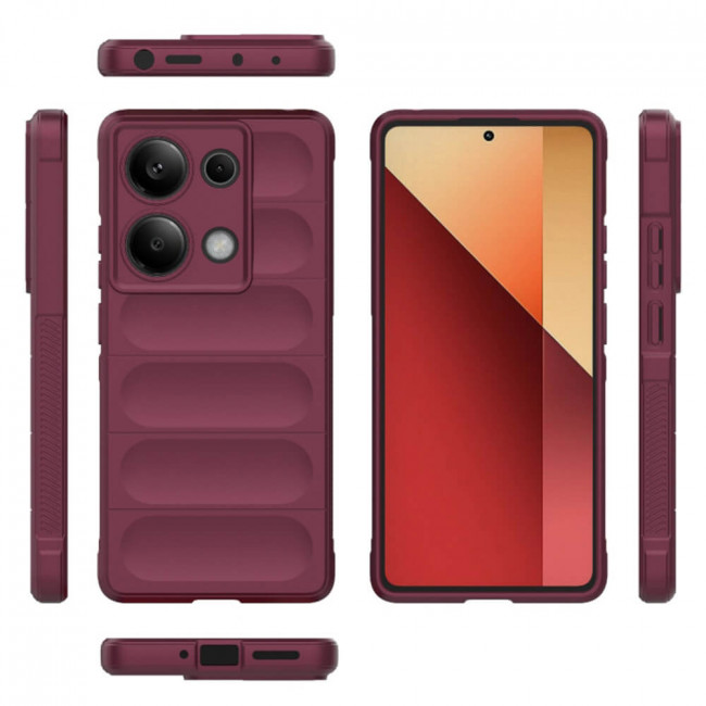 Techsuit Xiaomi Redmi Note 13 Pro 4G / Poco M6 Pro 4G Magic Shield Θήκη Σιλικόνης TPU - Bordeaux