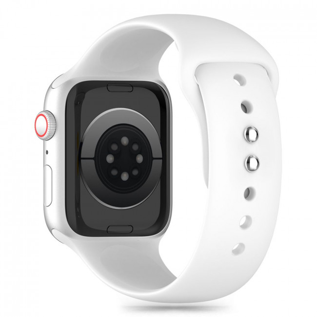 Tech-Protect Λουράκι Apple Watch 2 / 3 / 4 / 5 / 6 / 7 / 8 / 9 / SE / SE 2 - 38 / 40 / 41 mm Silicone Σιλικόνης - White