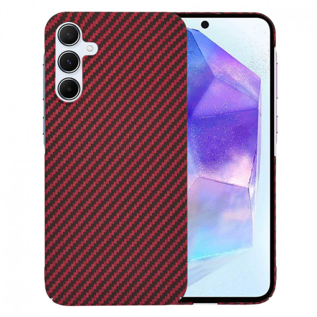 Techsuit Samsung Galaxy A55 5G Σκληρή Θήκη Carbonite FiberShell - Red