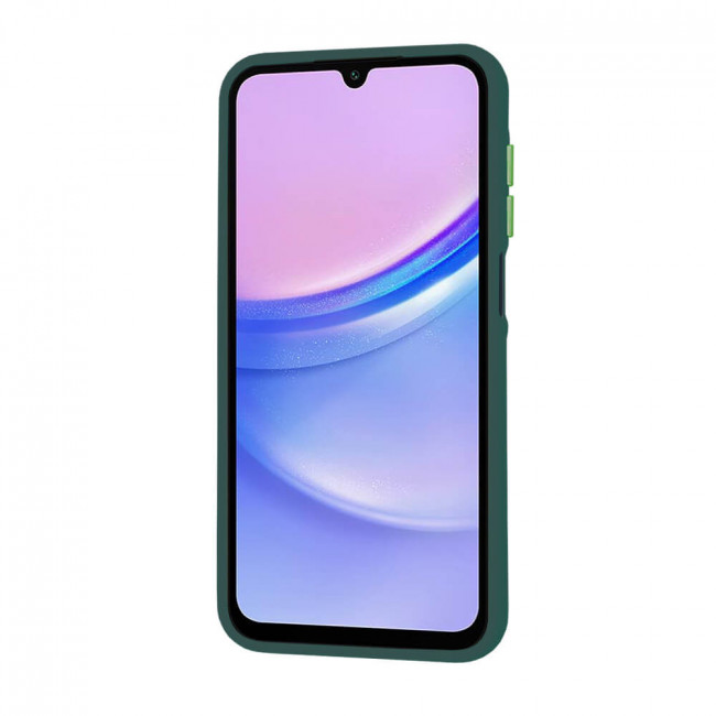 Techsuit Samsung Galaxy A15 4G / A15 5G - HaloFrost Series - Σκληρή Θήκη με Πλαίσιο Σιλικόνης - Midnight Green