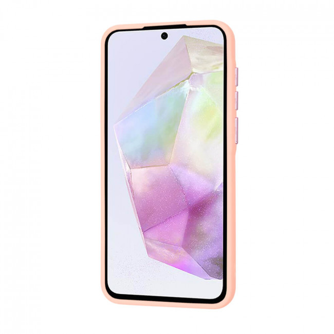 Techsuit Samsung Galaxy A35 5G - HaloFrost Series - Σκληρή Θήκη με Πλαίσιο Σιλικόνης - Pink