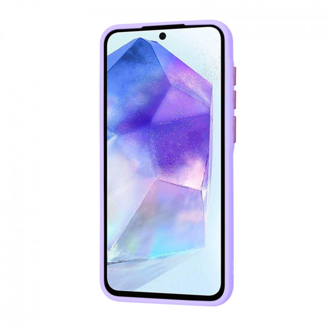 Techsuit Samsung Galaxy A55 5G - HaloFrost Series - Σκληρή Θήκη με Πλαίσιο Σιλικόνης - Light Purple