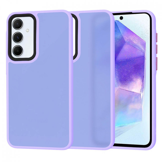 Techsuit Samsung Galaxy A55 5G - HaloFrost Series - Σκληρή Θήκη με Πλαίσιο Σιλικόνης - Light Purple