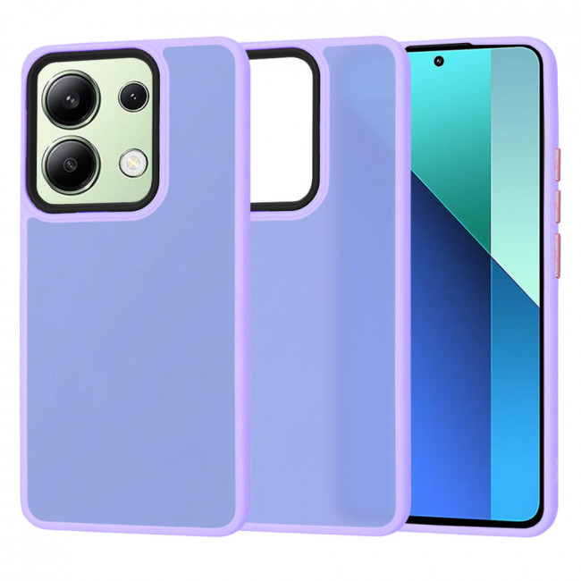 Techsuit Xiaomi Redmi Note 13 4G - HaloFrost Series - Σκληρή Θήκη με Πλαίσιο Σιλικόνης - Light Purple