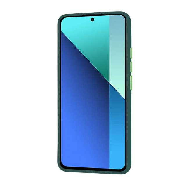 Techsuit Xiaomi Redmi Note 13 4G - HaloFrost Series - Σκληρή Θήκη με Πλαίσιο Σιλικόνης - Midnight Green