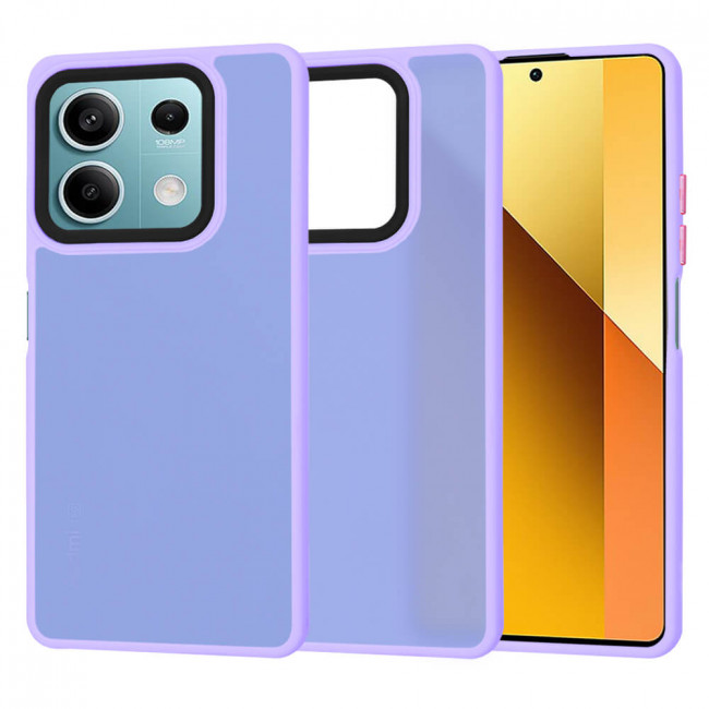 Techsuit Xiaomi Redmi Note 13 5G - HaloFrost Series - Σκληρή Θήκη με Πλαίσιο Σιλικόνης - Light Purple