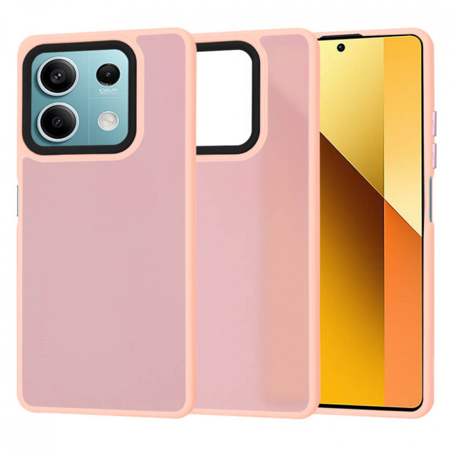 Techsuit Xiaomi Redmi Note 13 5G - HaloFrost Series - Σκληρή Θήκη με Πλαίσιο Σιλικόνης - Pink