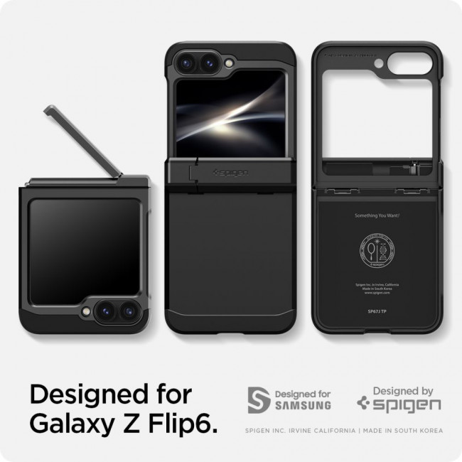 Spigen Samsung Galaxy Z Flip6 Tough Armor Pro Σκληρή Θήκη - Black