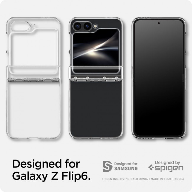 Spigen Samsung Galaxy Z Flip6 - Ultra Hybrid Pro Σκληρή Θήκη με Πλαίσιο Σιλικόνης - Crystal Clear