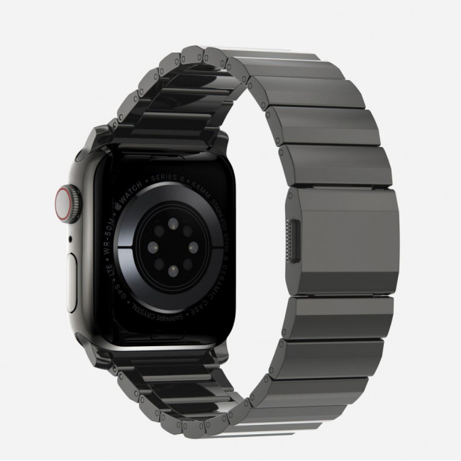 Tech-Protect Λουράκι Apple Watch 2 / 3 / 4 / 5 / 6 / 7 / 8 / 9 / SE / SE 2 / ULTRA / ULTRA 2 - 42 / 44 / 45 / 49 mm SteelBand από Ανοξείδωτο Ατσάλι - Black