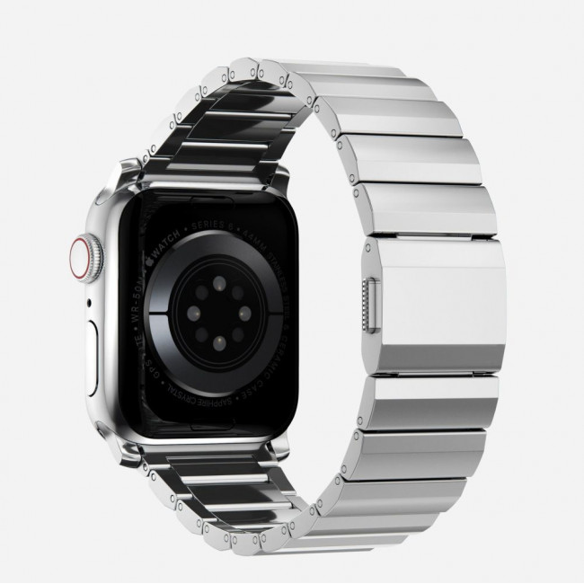 Tech-Protect Λουράκι Apple Watch 2 / 3 / 4 / 5 / 6 / 7 / 8 / 9 / SE / SE 2 / ULTRA / ULTRA 2 - 42 / 44 / 45 / 49 mm SteelBand από Ανοξείδωτο Ατσάλι - Silver