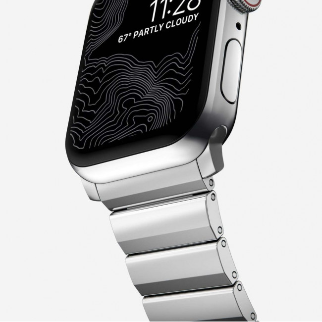 Tech-Protect Λουράκι Apple Watch 2 / 3 / 4 / 5 / 6 / 7 / 8 / 9 / SE / SE 2 / ULTRA / ULTRA 2 - 42 / 44 / 45 / 49 mm SteelBand από Ανοξείδωτο Ατσάλι - Silver