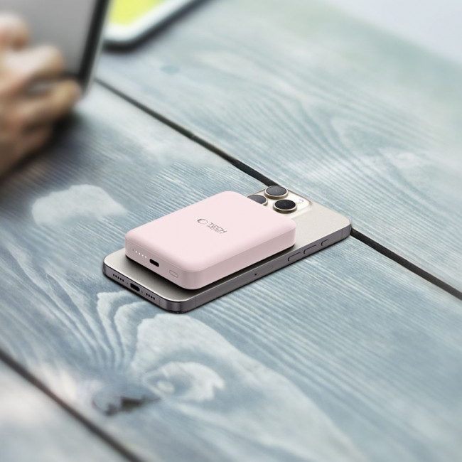 Tech-Protect PB11 Lifemag MagSafe PowerBank Μαγνητικό PowerBank Κινητού 10000 mAh - Pink