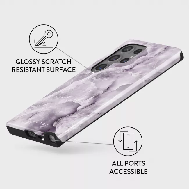 Burga Samsung Galaxy S24 Ultra Fashion Tough Σκληρή Θήκη - Black Currant