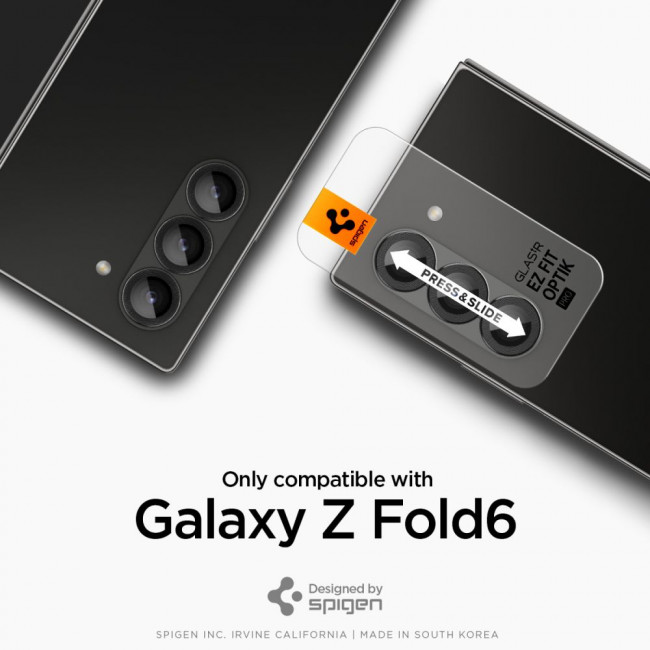 Spigen Samsung Galaxy Z Fold6 Optik.TR EZ Fit Αντιχαρακτικό Γυαλί για την Κάμερα - 2 Τεμάχια - Black