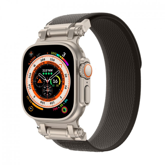 Tech-Protect Λουράκι Apple Watch 2 / 3 / 4 / 5 / 6 / 7 / 8 / 9 / SE / SE 2 / ULTRA / ULTRA 2 - 42 / 44 / 45 / 49 mm Nylon Delta - Black / Orange