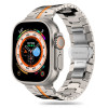 Tech-Protect Λουράκι Apple Watch 4 / 5 / 6 / 7 / 8 / 9 / 10 / SE / ULTRA 1 / ULTRA 2 - 44 / 45 / 46 / 49 mm Stainless Line από Ανοξείδωτο Ατσάλι - Titanium / Orange