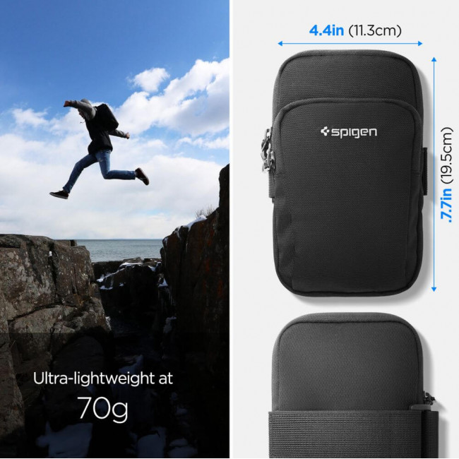 Spigen A702 Dynamic Shield Armband για Smartphones 6.9'' - Black