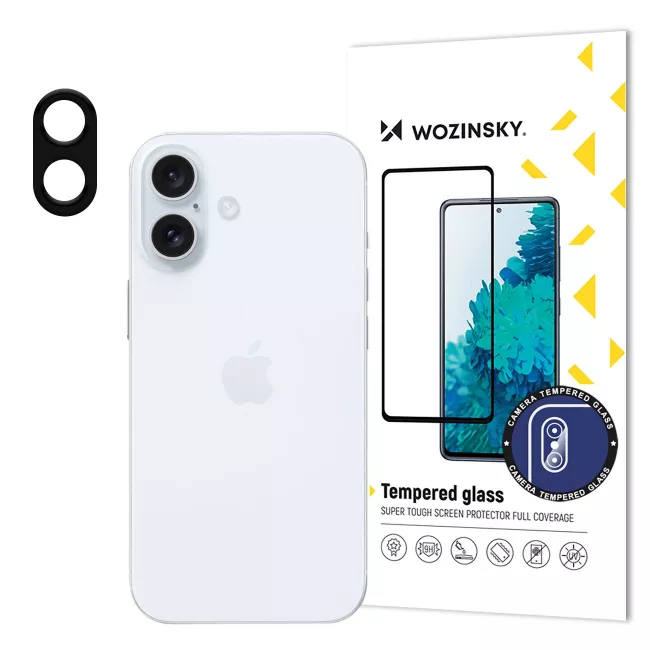 Wozinsky iPhone 16 Αντιχαρακτικό Γυαλί 9H για την Κάμερα - Black