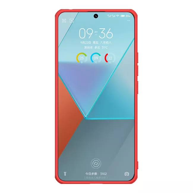 Nillkin Xiaomi Redmi Note 13 Pro 5G / Xiaomi Poco X6 5G Super Frosted Shield Pro Σκληρή Θήκη με Πλαίσιο Σιλικόνης - Red