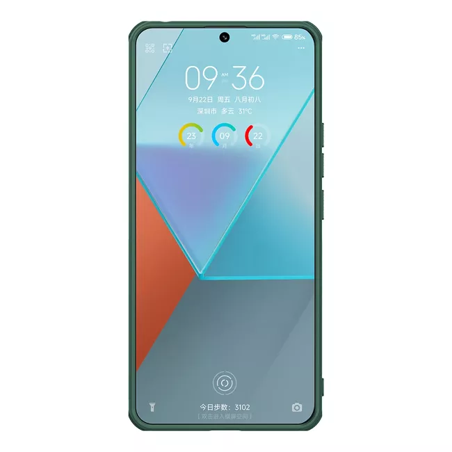 Nillkin Xiaomi Redmi Note 13 Pro 5G / Xiaomi Poco X6 5G Super Frosted Shield Pro Σκληρή Θήκη με Πλαίσιο Σιλικόνης - Green