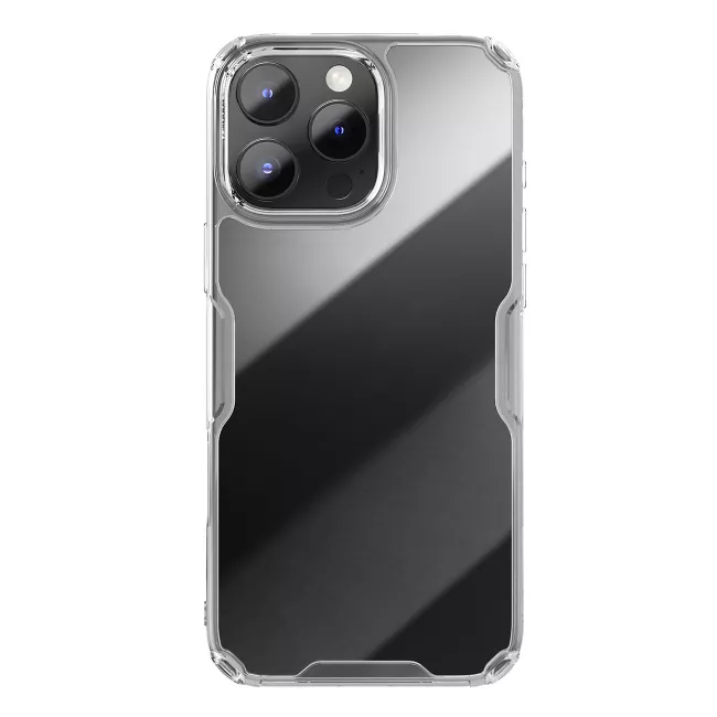 Nillkin iPhone 16 Pro Nature Pro - Σκληρή Θήκη με Πλαίσιο Σιλικόνης - Διάφανη / White