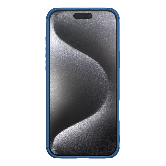 Nillkin iPhone 16 Pro Super Frosted Shield Pro Σκληρή Θήκη με Πλαίσιο Σιλικόνης - Blue