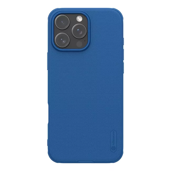 Nillkin iPhone 16 Pro Super Frosted Shield Pro Σκληρή Θήκη με Πλαίσιο Σιλικόνης - Blue