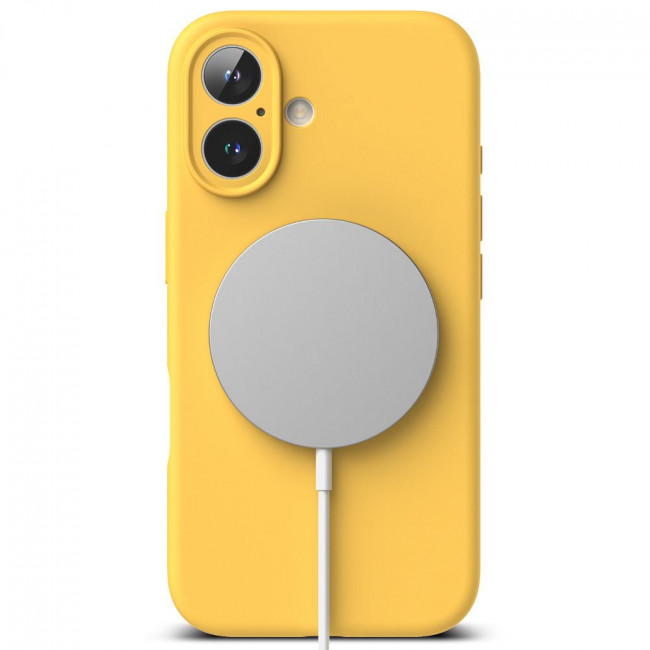 Ringke iPhone 16 Silicone Magnetic MagSafe Case Θήκη Σιλικόνης με MagSafe - Yellow