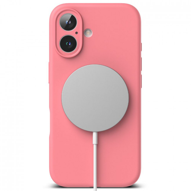 Ringke iPhone 16 Silicone Magnetic MagSafe Case Θήκη Σιλικόνης με MagSafe - Pink